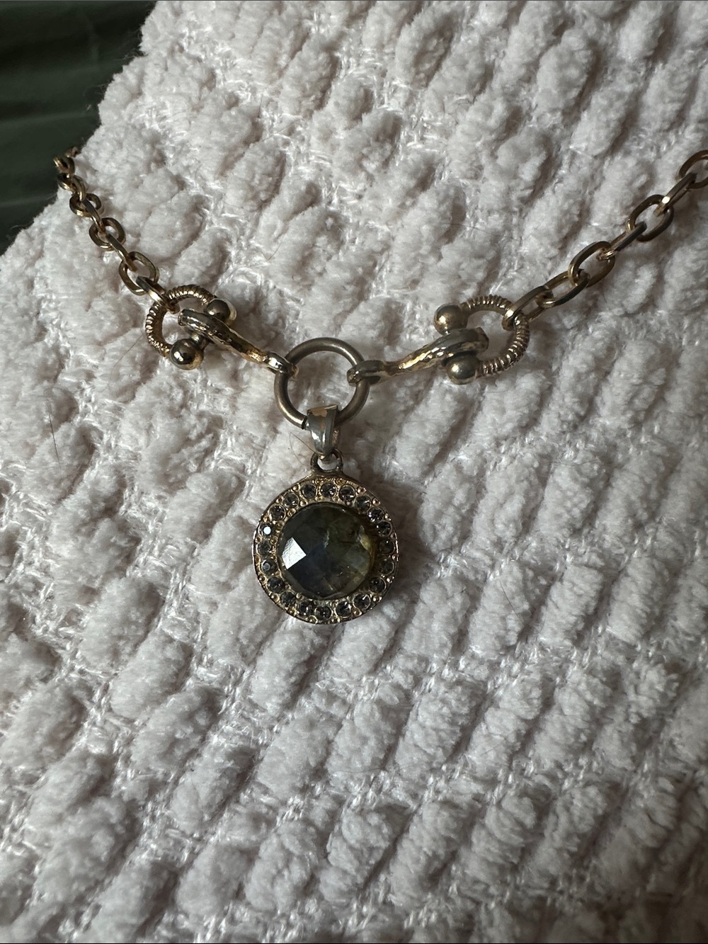 TAT2 Designs Gold Labradorite Horse-bit Necklace